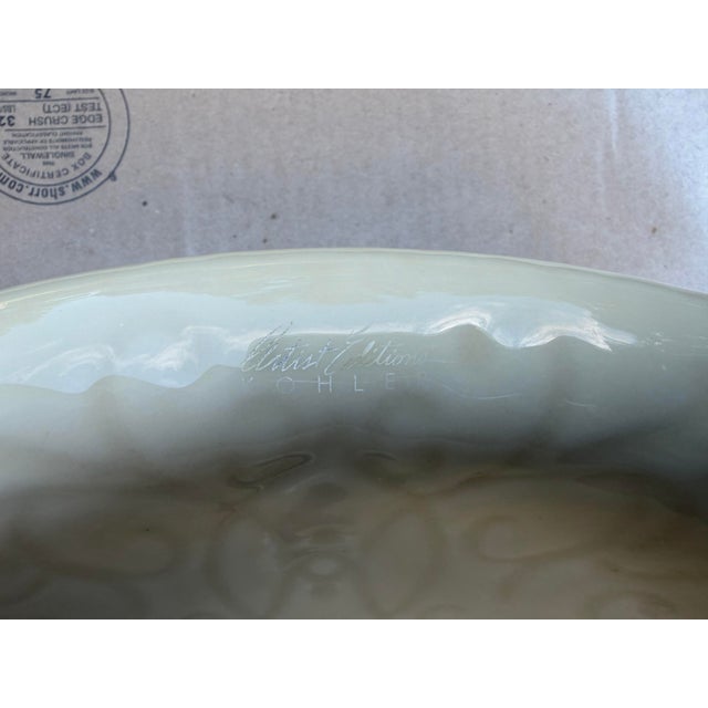 Pair of Kohler Artist Editions Embossed Oval Sinks For Sale - Image 9 of 11
