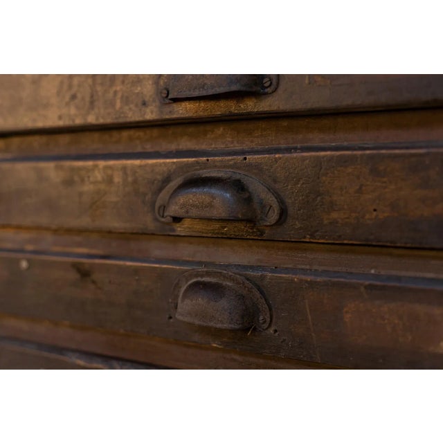 Vintage Typographic Chest of Drawers in Wood For Sale - Image 6 of 11