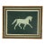 Contemporary Primitive Equestrian Horse Painting in Custom Wood Frame For Sale