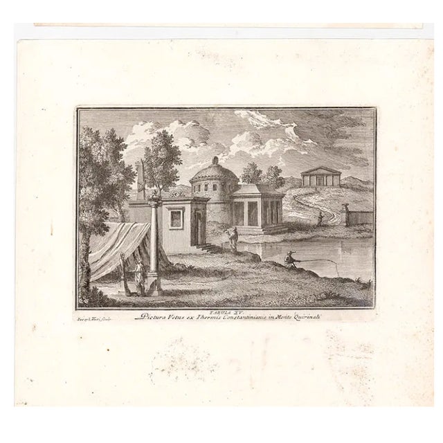 18th century copper plate engraving of a classical scene after a work by Camillo Paderni, (c 1715-1781). Combined shipping...