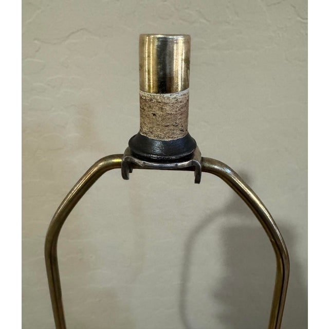 Mid 20th Century Sgraffito Pottery Lamp Folk Art Style Birds Antelope For Sale - Image 12 of 12