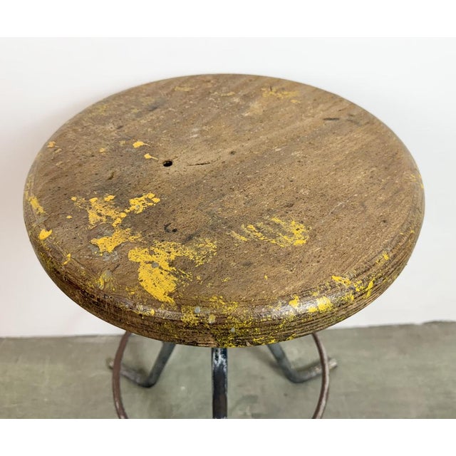 Industrial Grey Workshop Stool, 1960s For Sale - Image 6 of 17