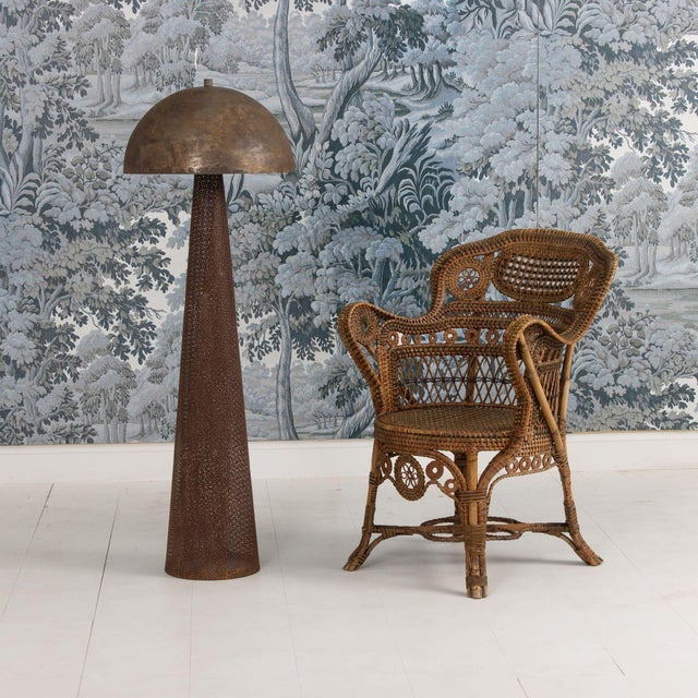 Mid 20th Century Mid Century Modern French Rigitulle Tole Floor Lamp in the Manner of Mathieu Matégot For Sale - Image 13 of 13