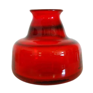Erik Hoglund Vintage Swedish Red Art Glass Vase II for Boda