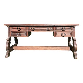 Vintage 5 Drawer Desk For Sale