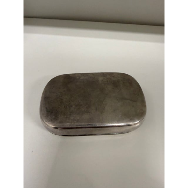 Antique Victorian Silverplate Box | Engraved "T" Monogram For Sale - Image 4 of 4