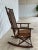 Rustic European Early 20th Century Antique Rustic Rocking Chair, Wooden With Woven Seat For Sale - Image 3 of 10
