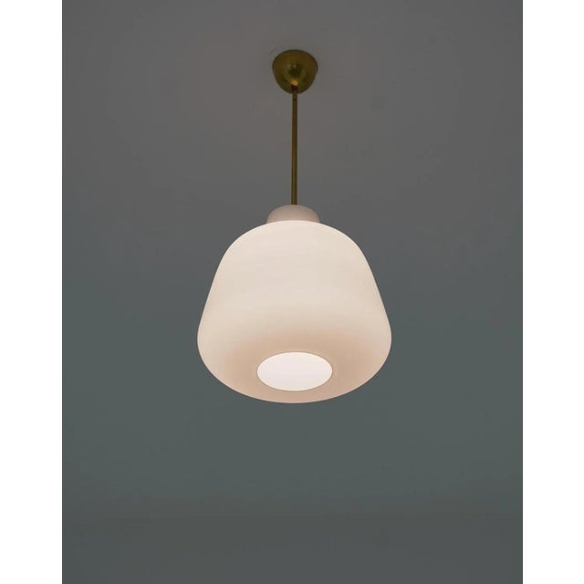 Large Modern Scandinavian Glass Pendants attributed to Asea, 1940s, Set of 2 For Sale - Image 6 of 8