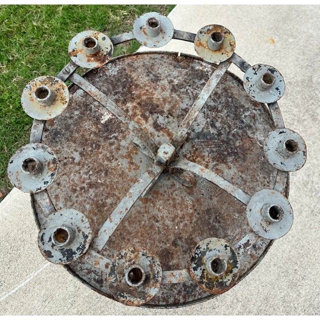 French Late 19th Century 11 Candle Holder With Tray For Sale - Image 3 of 7