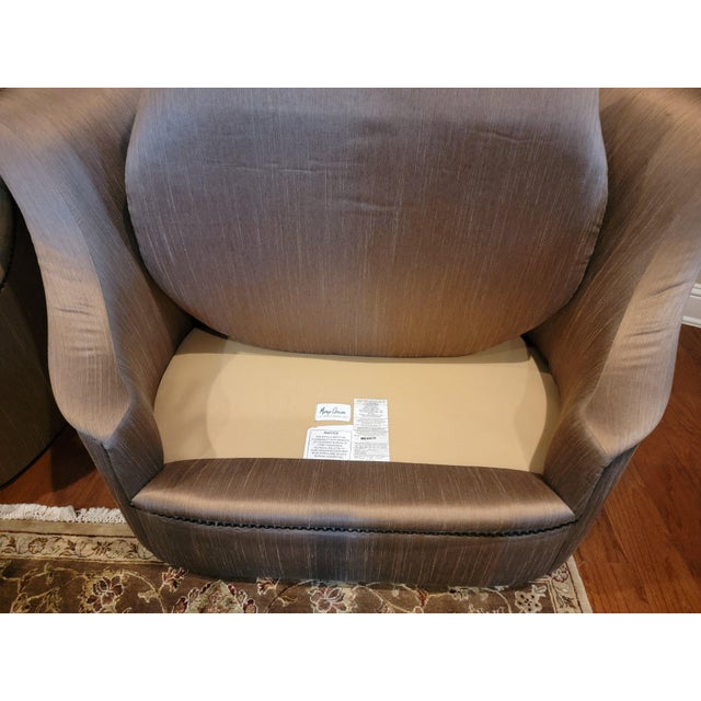 Swivel Marge Carson Lana Chair and a Half For Sale In Houston - Image 6 of 7