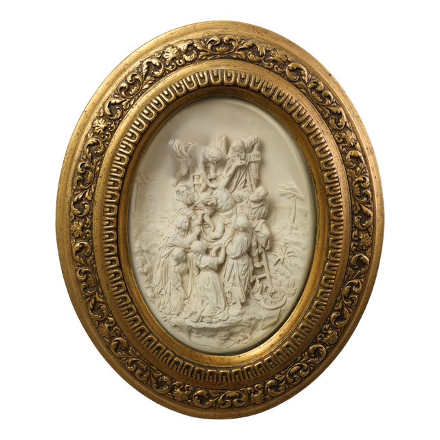 E. Cassier after Rubens, The Descent from the Cross Bas-Relief, 1800s, Pipe Clay For Sale