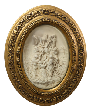 E. Cassier after Rubens, The Descent from the Cross Bas-Relief, 1800s, Pipe Clay