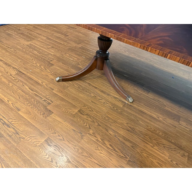 Classic Scallop Cornered Mahogany Dining Table by Leighton Hall - Showroom Sample For Sale - Image 11 of 14