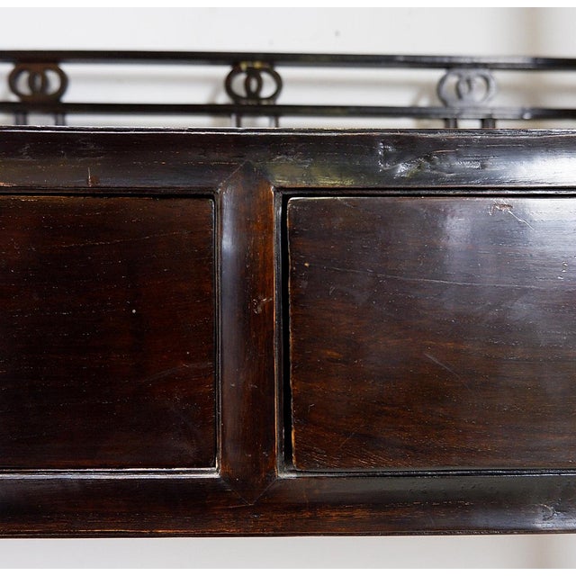 Vintage 20th Century Chinese Four-Tier Lacquered Wood Bookcase For Sale - Image 13 of 16