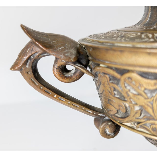 Bronze Early 20th Century Heavy German Bronze Urn With Hunting Scenes For Sale - Image 8 of 12
