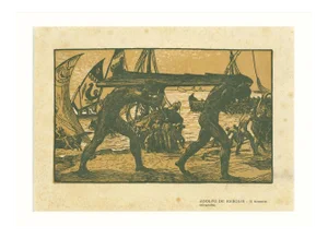 Adolfo De Karolis - Il Timone - Original Woodcut by Adolfo De Karolis - Early 20th Century