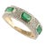 Not Yet Made - Made To Order VRJewels Three Stone Emerald7 Diamond Cluster Cocktail Ring Size 7 in 14k Gold For Sale - Image 5 of 10
