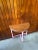 Wood 1940s Vintage Pink Petite Half Moon Table Newly Professionally Refinished For Sale - Image 7 of 12
