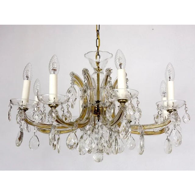 Maria Theresia Style Lead Crystal Chandelier, 1970s For Sale - Image 4 of 10