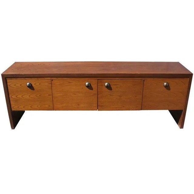 1970s Walnut Dunbar Credenza For Sale - Image 5 of 5