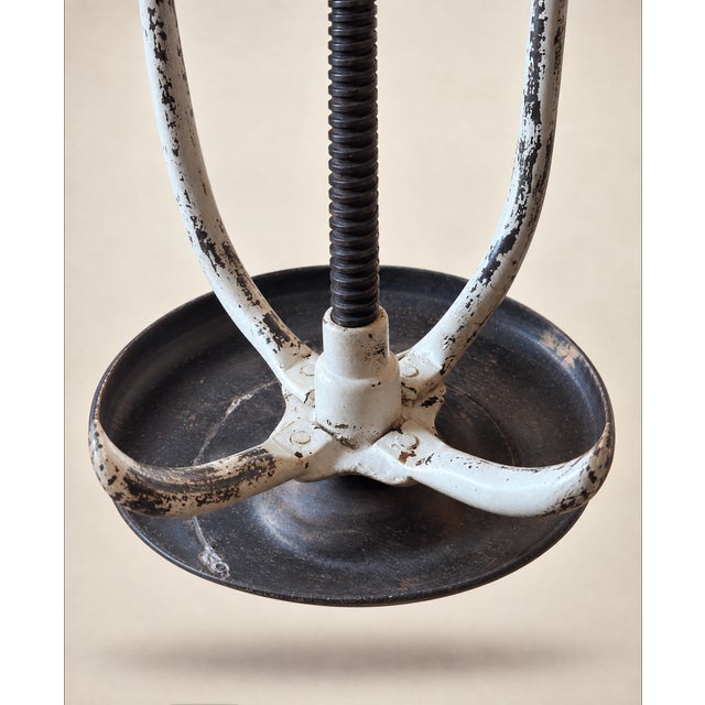 Industrial 1920s Industrial Adjustable Steel Stool For Sale - Image 3 of 6