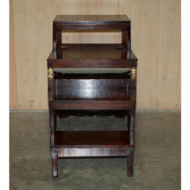Antique William IV Flamed Hardwood Metamorphic Library Steps, 1830 For Sale - Image 13 of 18