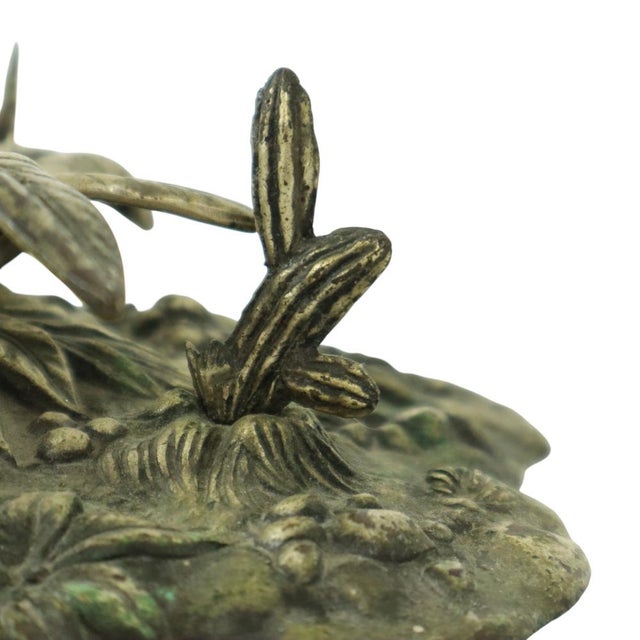 Large Sunflower Ashtray in Silver-Plated Bronze from S. Agudo, 1950s For Sale - Image 16 of 18