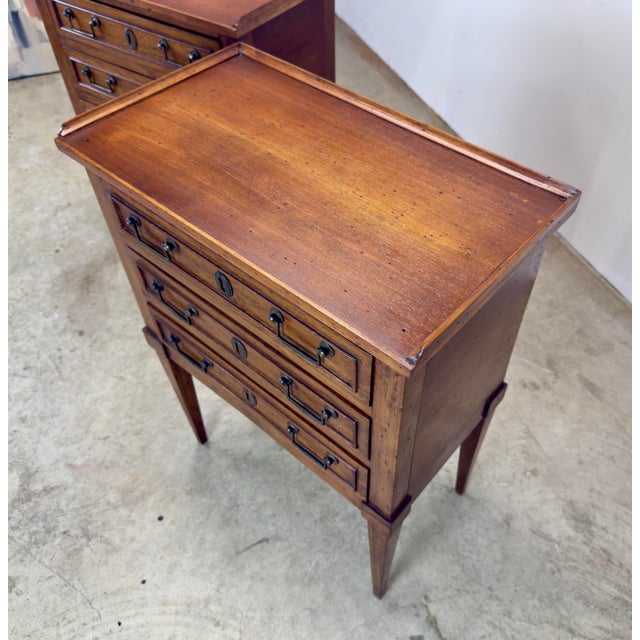 Brown Early 20th Century French Louis XVI Style Nightstands Side Tables, Italy For Sale - Image 8 of 12