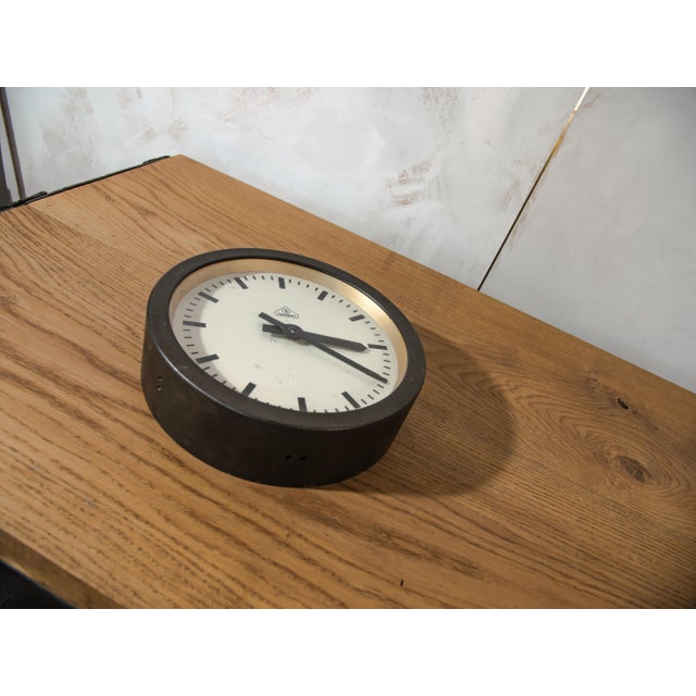 Manufactured by the renowned German company Siemens, this clock embodies the essence of mid-century industrial design....