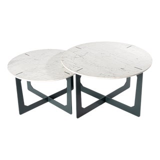 Vintage Coffee Tables by Atelier La Ma Dé, Set of 2 For Sale
