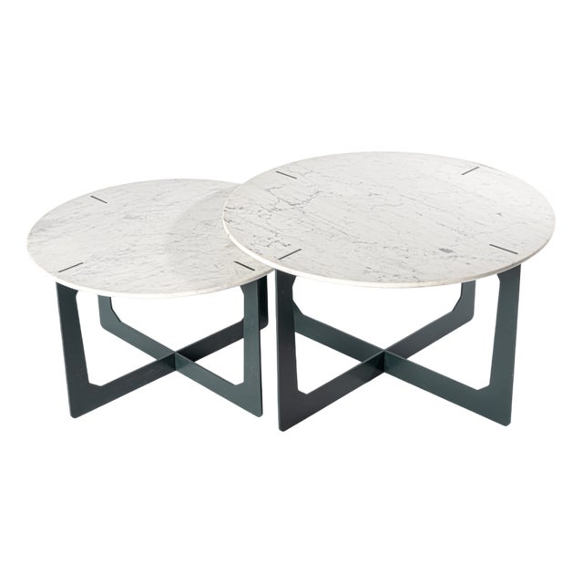 Vintage Coffee Tables by Atelier La Ma Dé, Set of 2 For Sale