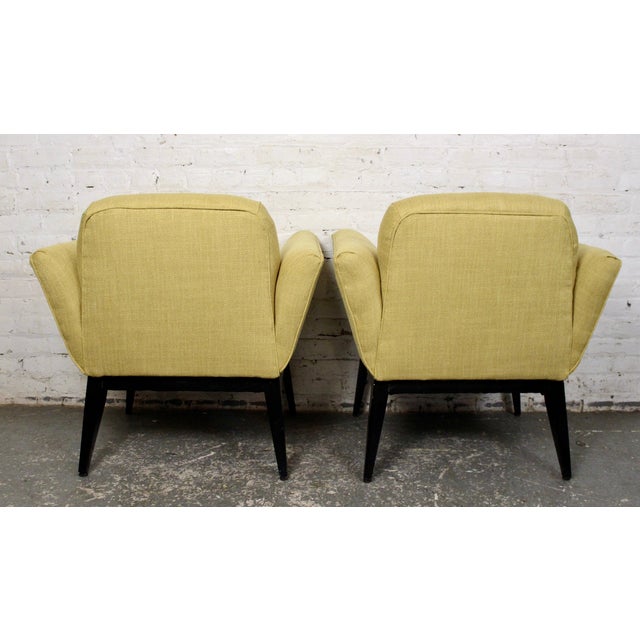 Yellow Pair of Mid-Century Yellow Armchairs For Sale - Image 8 of 9