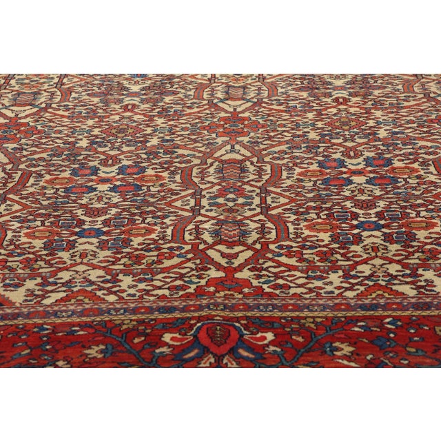 Late 19th Century Late 19th Century Antique Persian Farahan Rug - 08'08 X 11'04 For Sale - Image 5 of 9