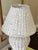 Mid 20th Century Vintage White Wicker Lamp and Lamp Shade For Sale - Image 5 of 8