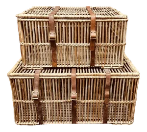Classic Wicker Basket Travel Case