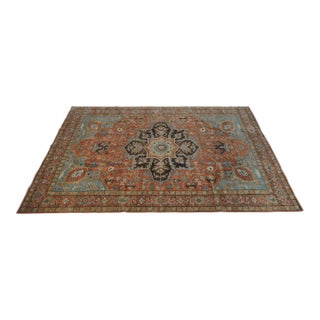 Approx. 9 X 12 Wool Size Indian Made Heriz Rug For Sale
