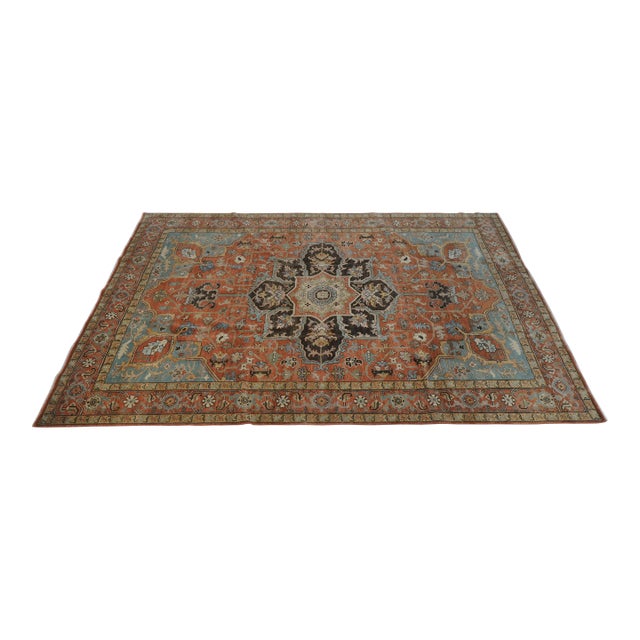 Approx. 9 X 12 Wool Size Indian Made Heriz Rug For Sale