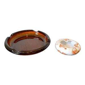 Vintage Cigar and Cigarette Ashtrays, Set of 2