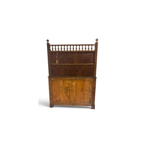Antique Wooden Sideboard with Shelf and Turned Balustrade For Sale - Image 4 of 9