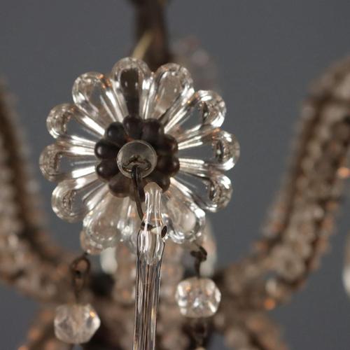 Chandelier in Burnished Metal For Sale - Image 4 of 11