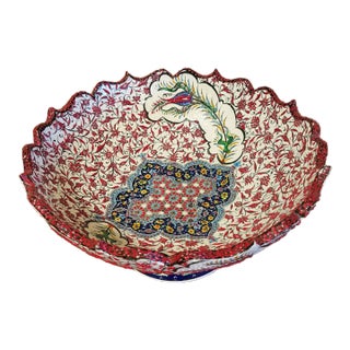 Large Firca Seramik "4" Decorative Bowl For Sale