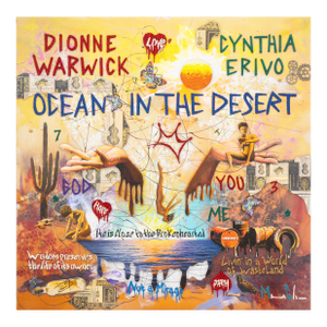 Marcus Glenn Ocean in the Desert Signed Dionne Warwick Embellished Giclee Canvas