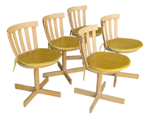Set of 5 Scandinavian Swivel Chairs by Edsbyverken, 1960s