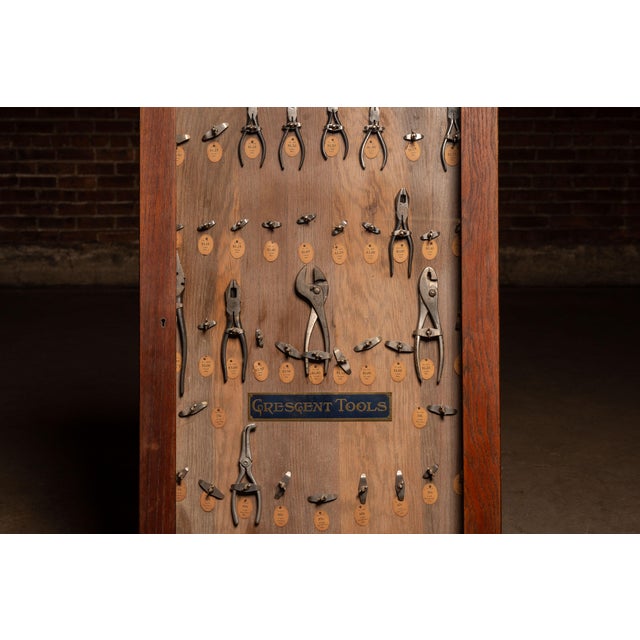 Wood Antique Crescent and Red Devil Tool Display Case For Sale - Image 7 of 10