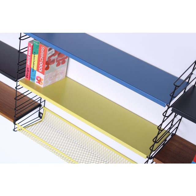 Modular Metal Wall Rack by A.D. Dekker for Tomado, 1950s, Set of 13 For Sale - Image 17 of 18