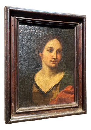 Female Face, 1600s, Oil Painting, Framed