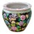 Mid 20th Century Floral Jardiniere Fishbowl Planter For Sale