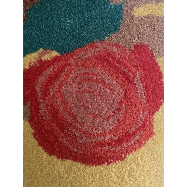 Textile Tisca Tiara Apfel Baum Hand-Tufted Wool Rug by Frédéric, France, 1980s For Sale - Image 7 of 13