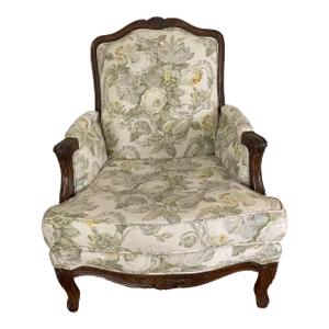 Mid 20th Century Louis XV Style Bergère Chair