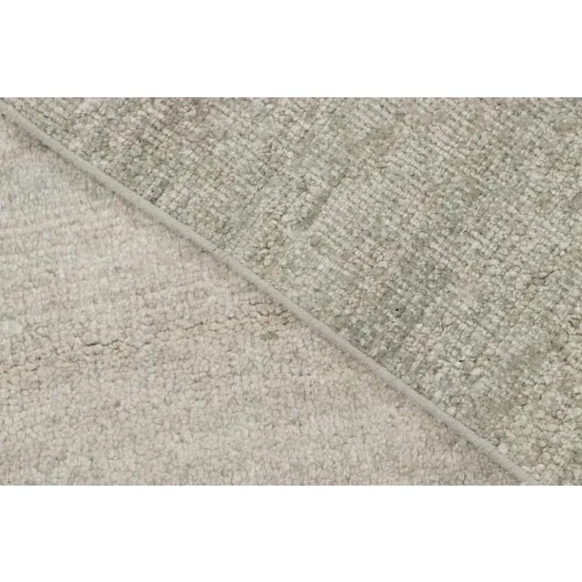 Textile Rug & Kilim’s Oversized Textural Custom Rug Design, Solid Beige and Cream Striae For Sale - Image 7 of 8